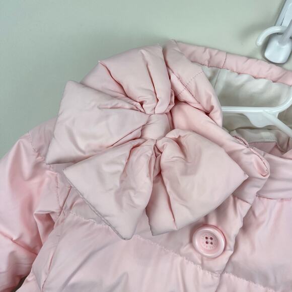 Kate Spade Bow Neck Puffer Jacket Satin Slipper 12 Months - Picture 4 of 9